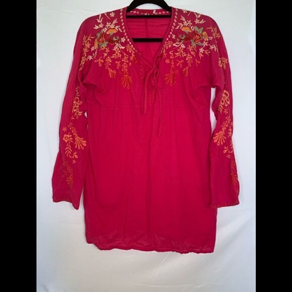 Johnny Was Pink Boho Shirt size M - Picture 1 of 9